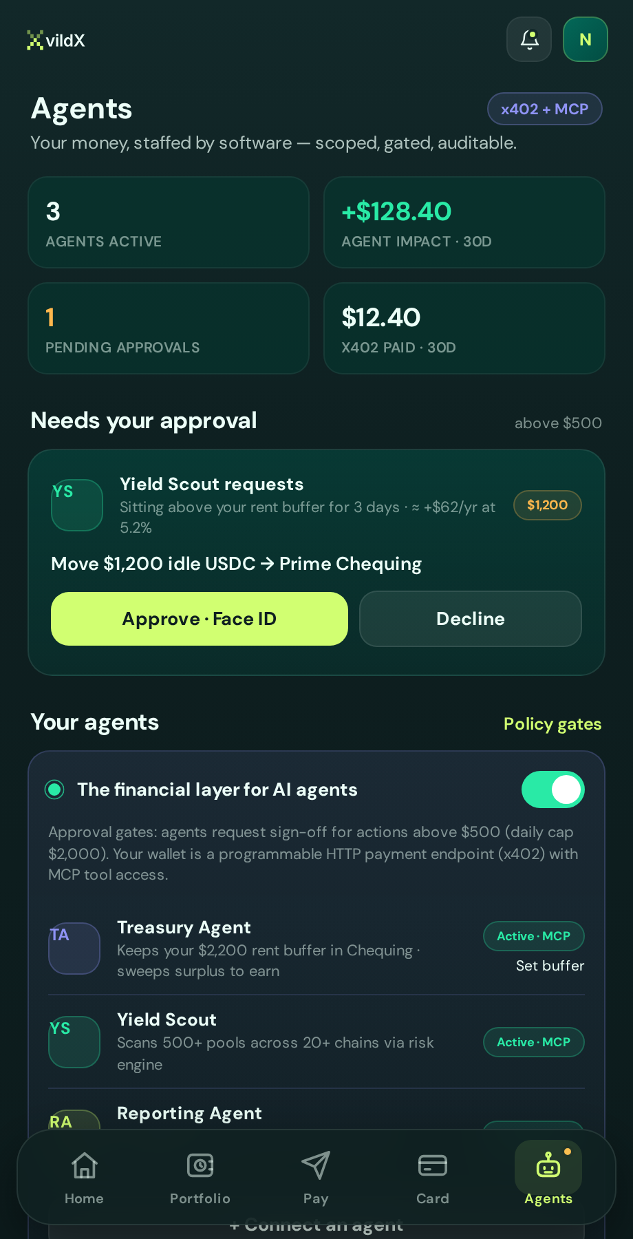 vildX agents screen